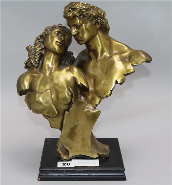A modern bronzed resin sculpture height 31cm